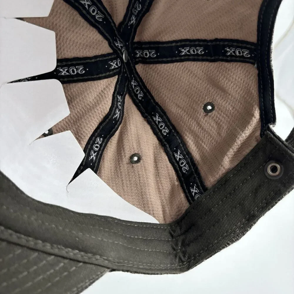 Wrangler Twenty X Hat Cap Strap Back Brown‎ Mens Adjustable Cotton New With Tags